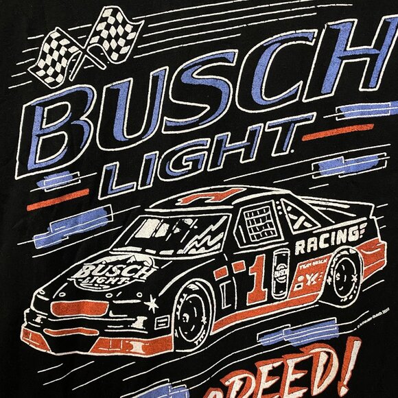 Busch Light Speed Racing Car Graphic Design T-Shirt Large - Picture 4 of 4